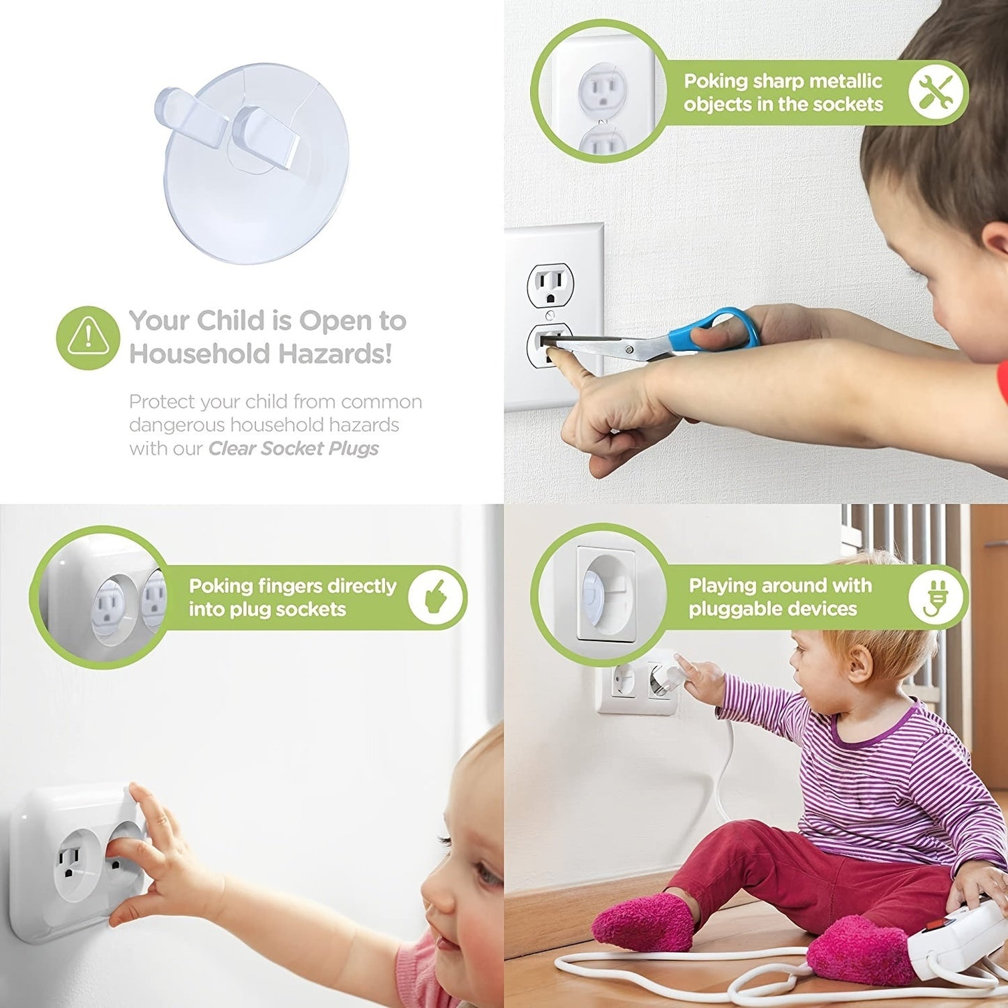 10pcs Outlet Covers, Baby Proofing Safety Child Secure Electric Plug Protectors, With Hidden Handle Square Socket Covers, For Electrical Outlets Baby Safety Plug Covers, For Kids Toddler Protection, Christmas, Halloween, Than Shello's Creative Boutique