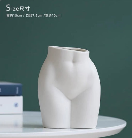 Human Body Shape Flower Vase Nordic Ceramic Flower Pot Home Garden Room Art Decoration eprolo