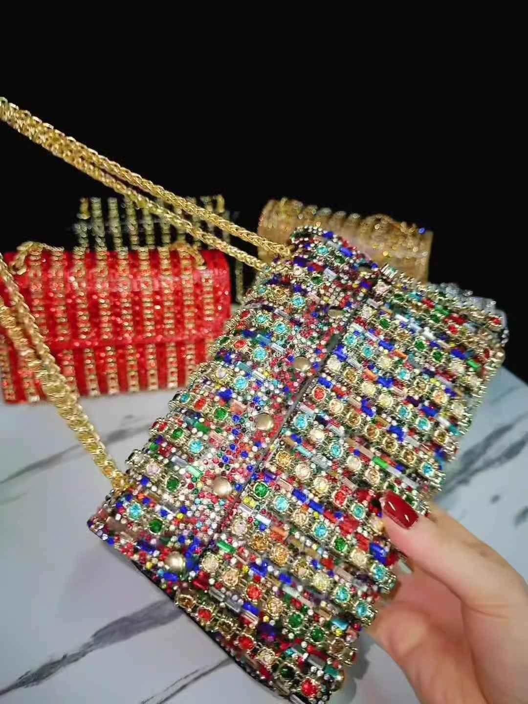 Evening Dress Handbag: New Rhinestone Crossbody Cheongsam Bag for Socialites and Banquets - Shello's Creative Boutique