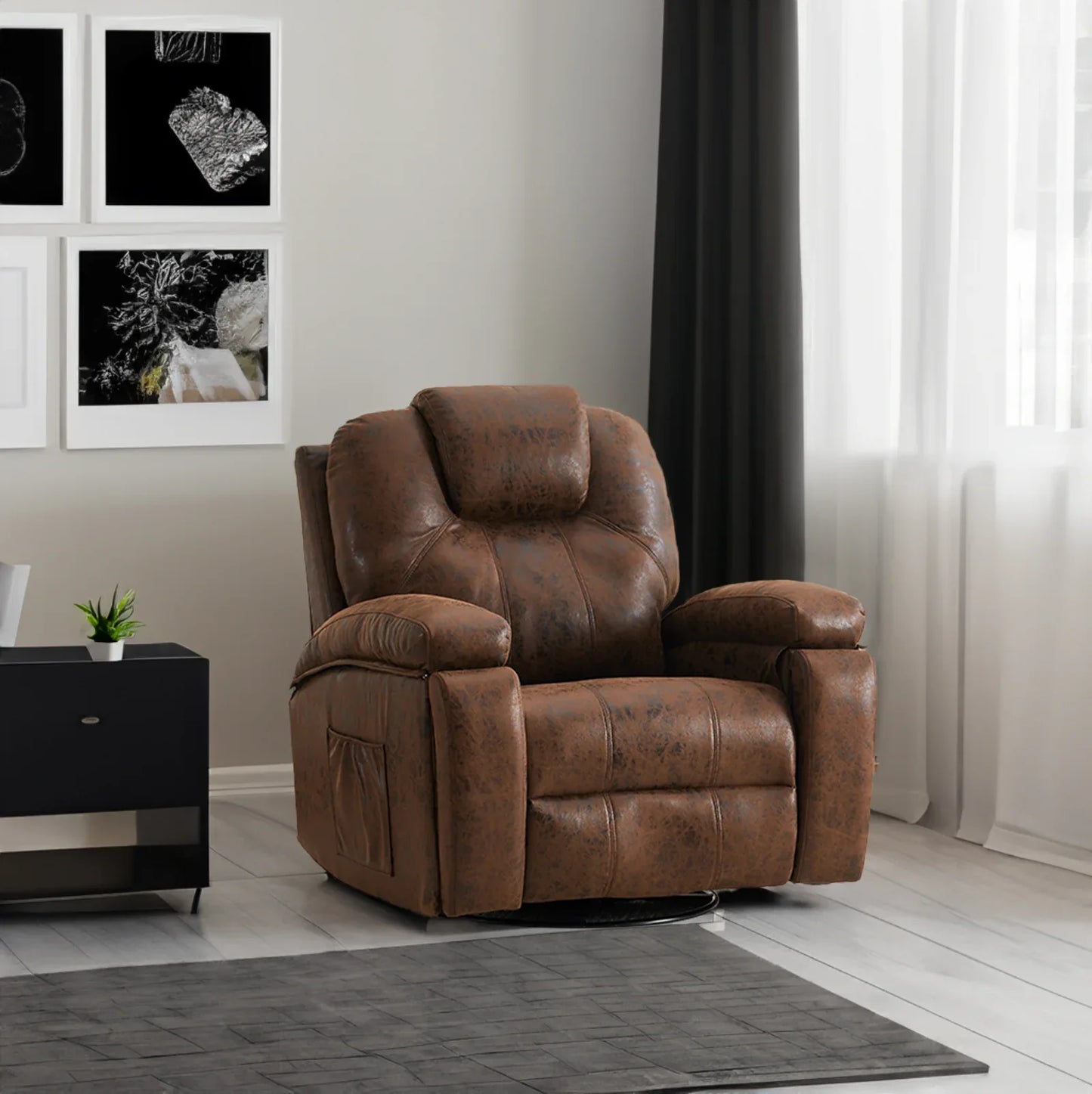 Oversized Single Sofa Armchair with Side Pockets - Shello's Creative Boutique