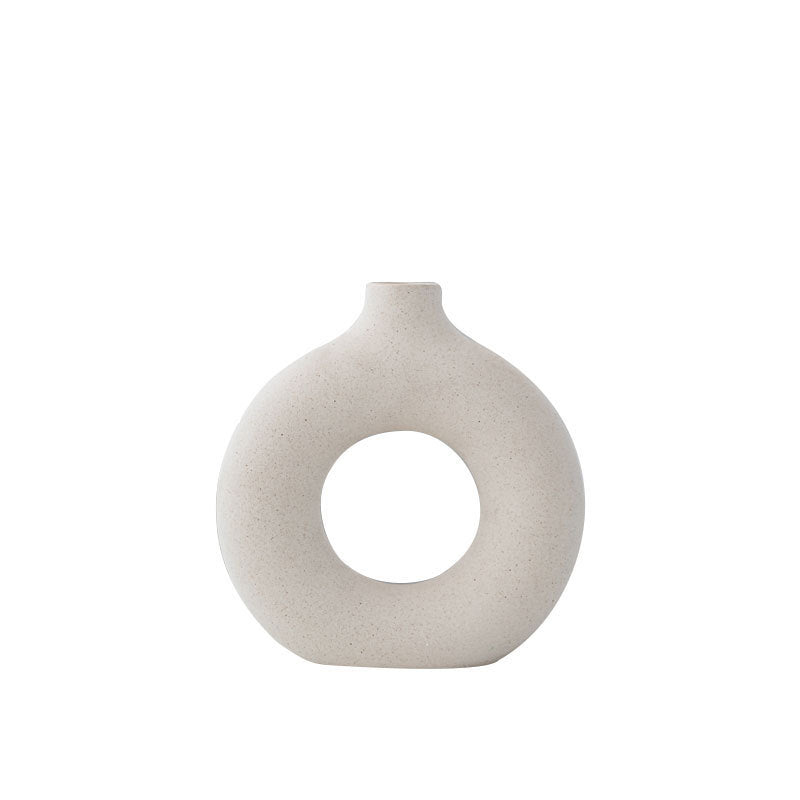 Unglazed spotted ceramic vase simple modern creative ornaments decoration eprolo