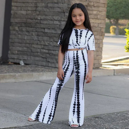 Children's Clothing Suit New Ins Style Children Clothing Girls Suit Printing Short-Sleeved Suit - Shello's Creative Boutique