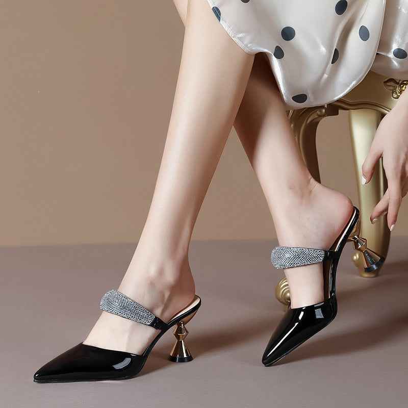 French Sexy Rhinestone High Heels – Elevate Your Style with Elegance