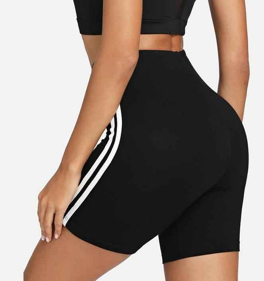 Eprolo Women's Cycling Shorts with Contrast Striped Sides - Shello's Creative Boutique