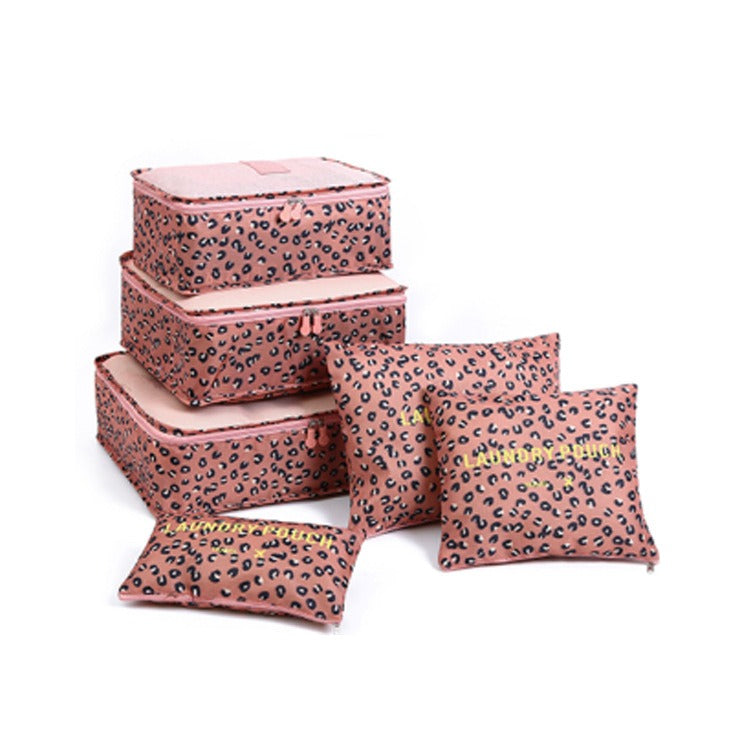 Printed travel storage bag set of 6 pieces, travel clothing sorting bag, waterproof clothing storage bag Shello Creative Boutique