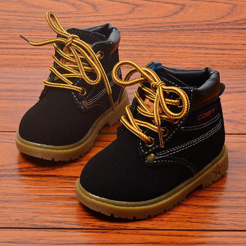 Winter Children's Boots Girls Boys Plush Martin Boots Casual Warm Ankle Shoes Kids Fashion Sneakers Baby Snow Boots eprolo