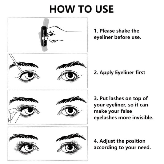 Magnetic Eyelashs set Magnet Liquid Eyeliner& Magnetic Lashes & Tweezer Set Waterproof Long Lasting Eyelash Extension Shello Creative Boutique