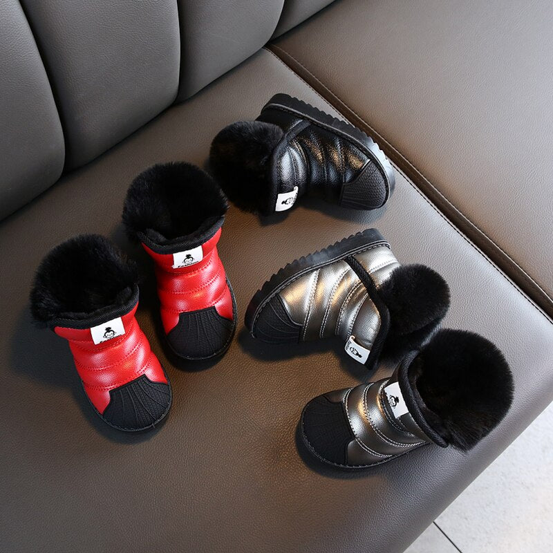 Winter Baby Girls Boys Snow Boots Warm Outdoor Children Boots Waterproof Non-slip Kids Plush Boots Infant Cotton Shoes eprolo