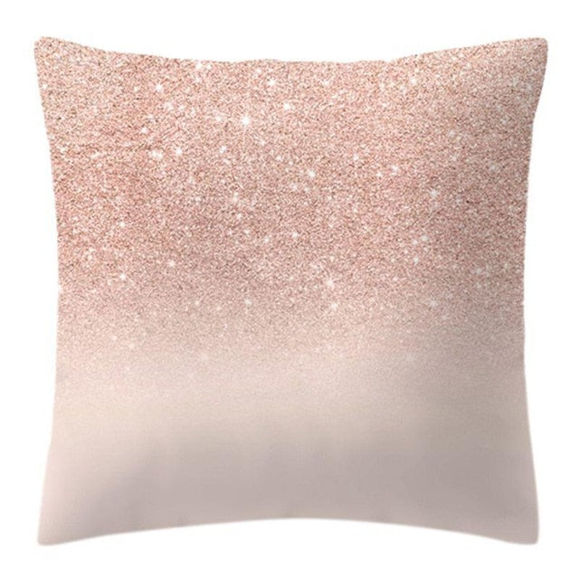 Rose Gold Pineapple Glitter Pillow Case - Glamorous 45x45cm Cushion Cover