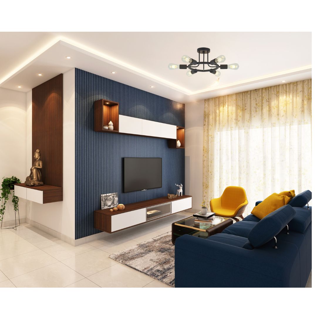 6 Light Modern Sputnik Lights Semi Flush Mount Ceiling Light Black Finished eprolo