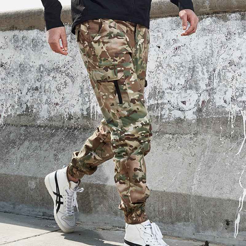 Mege Brand Men Fashion Streetwear Casual Camouflage Jogger Pants Tactical Military Trousers Men Cargo Pants