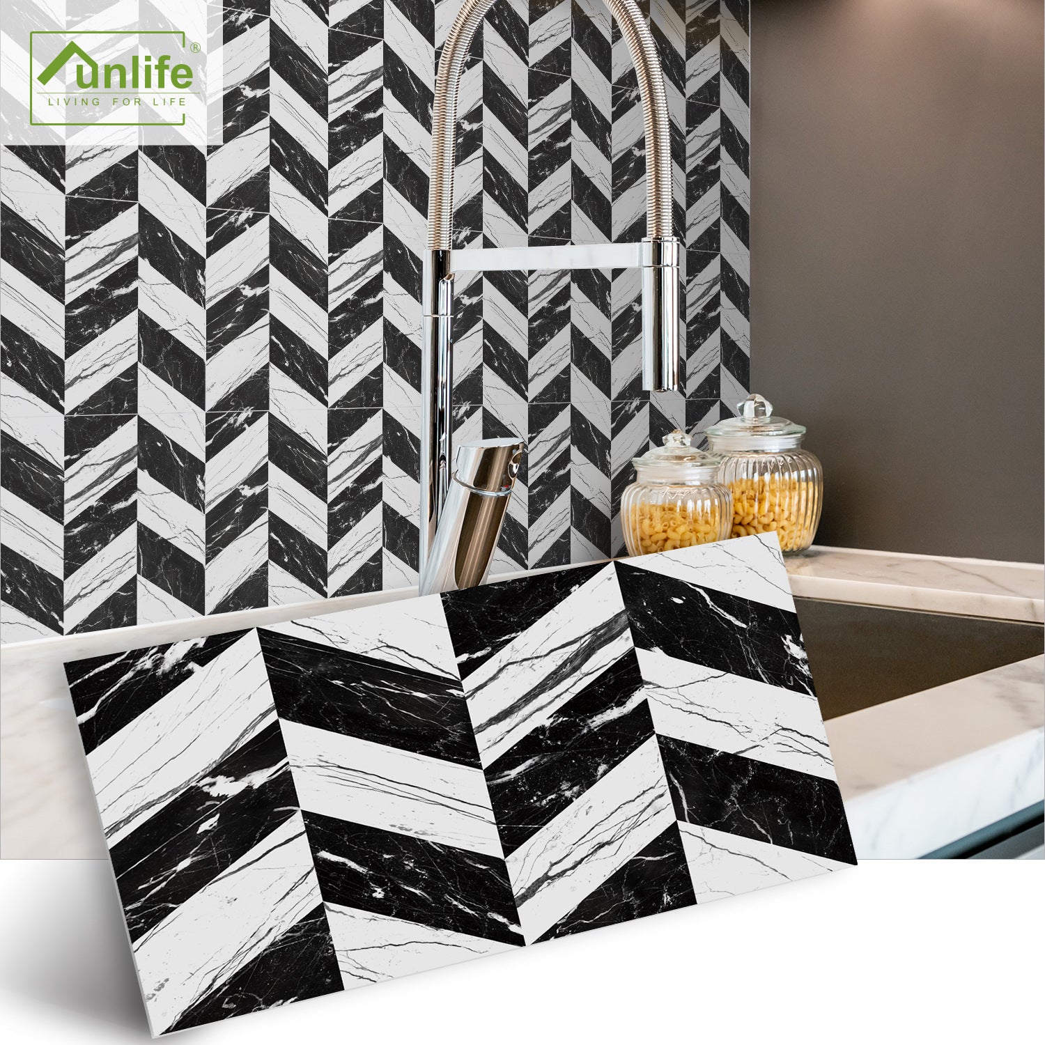 Funlife City Light Thickened Brick Stickers Self-Adhesive Pvc Kitchen Wall Waterproof And Stain-Resistant Decoration