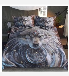 3D digital printing wolf warrior quilt cover three piece bedding home textile eprolo
