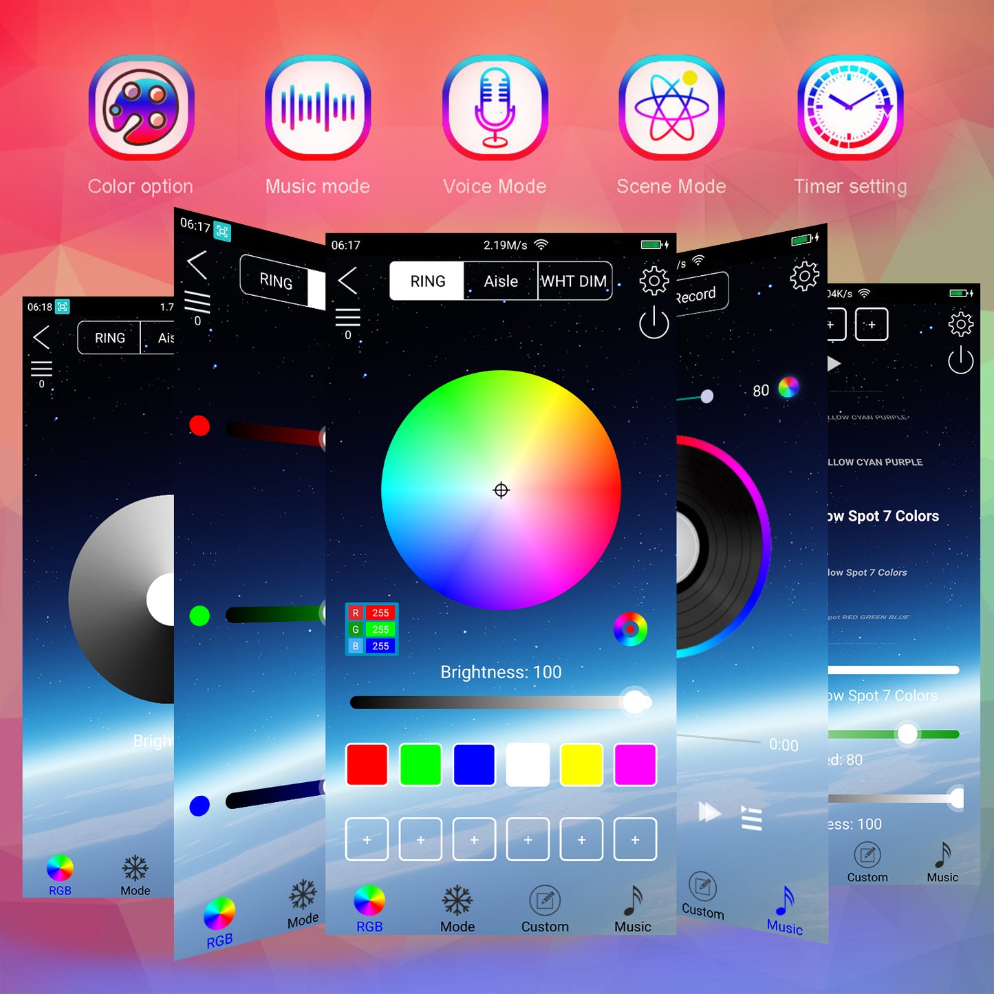 LED Sound Activated Rhythm Light - Music Responsive Fireworks Atmosphere Lighting