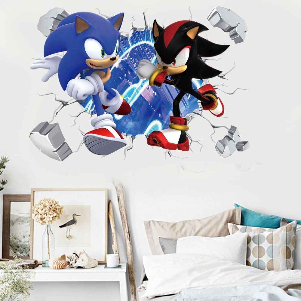 Mario Wall Stickers PVC Self-Adhesive Anime Game Decor for Children's Rooms and Kindergartens