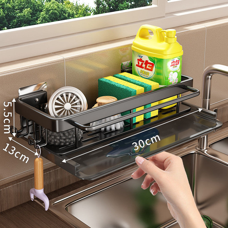 Wipe Rack Kitchen Storage Rack Without Punching Shelves Wall Mounted Spice Rack Home Drainert eprolo
