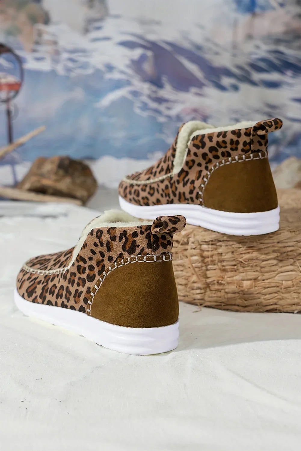 Brown Leopard Print Fleece Lined Winter Snow Boots - Shello's Creative Boutique