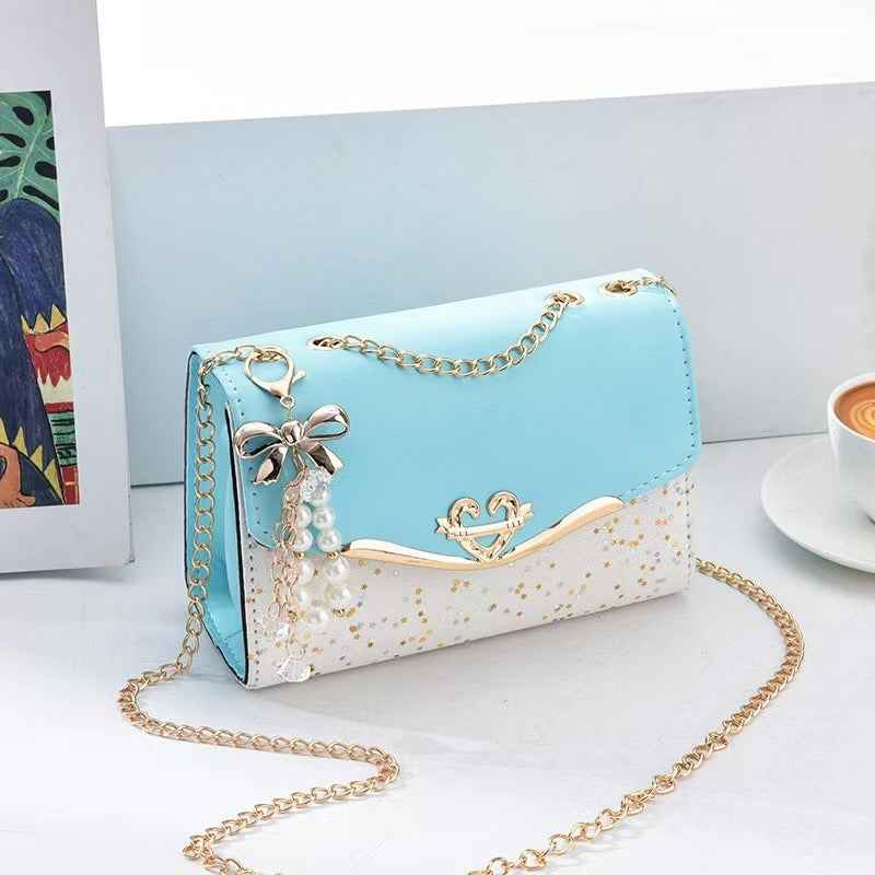 Korean Sequin Crossbody Bag for Women - Stylish Single Shoulder Mobile Wallet Bag