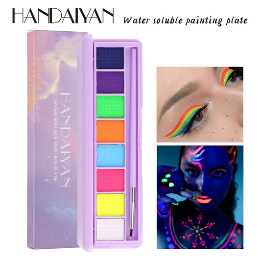 HANDAIYAN Water Soluble Body Paint Cream Eyeliner Eye Shadow Ultraviolet Luminous Paint Face And Body Paint - Shello's Creative Boutique