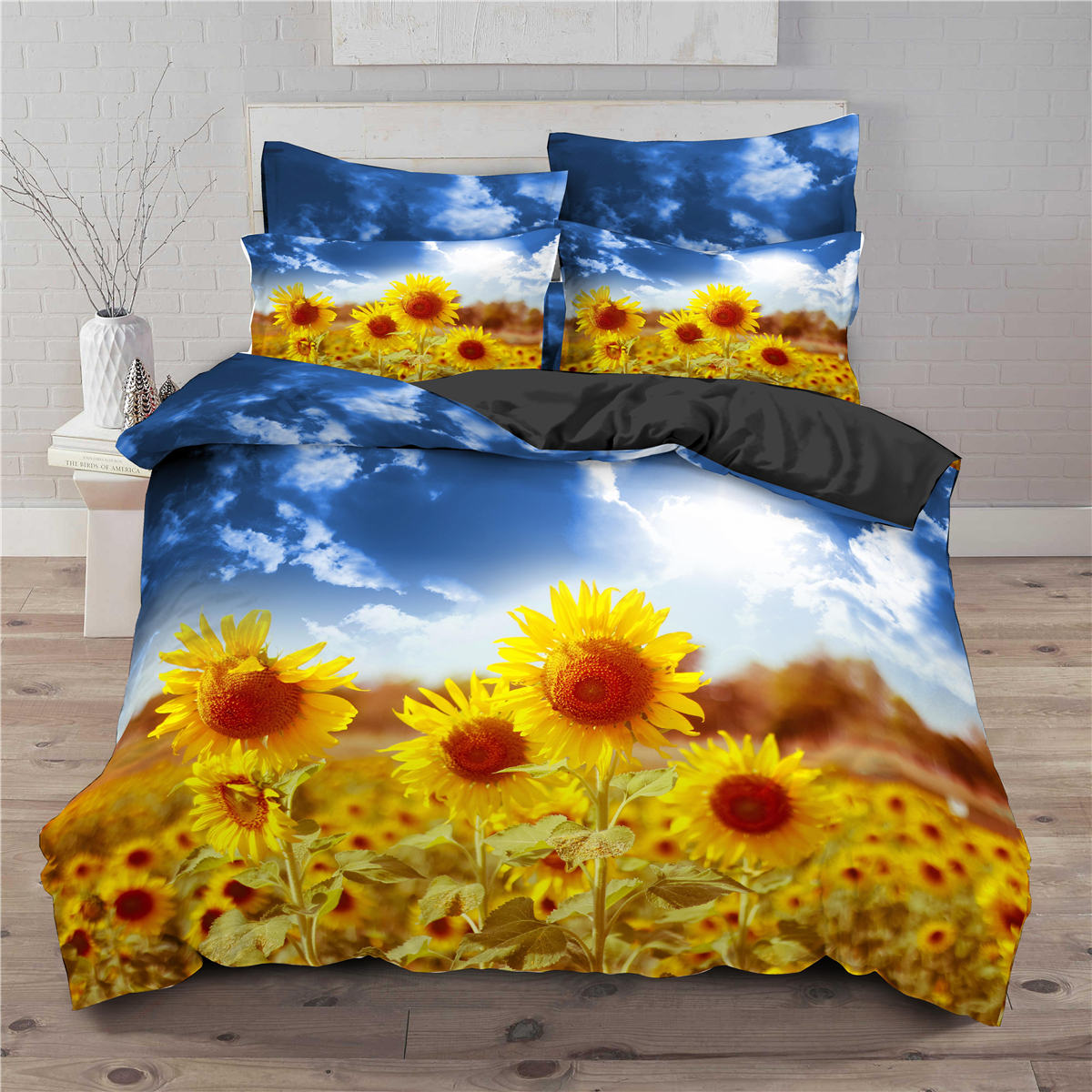 Sunflower 3D digital print set of 3 pieces/2 pieces eprolo