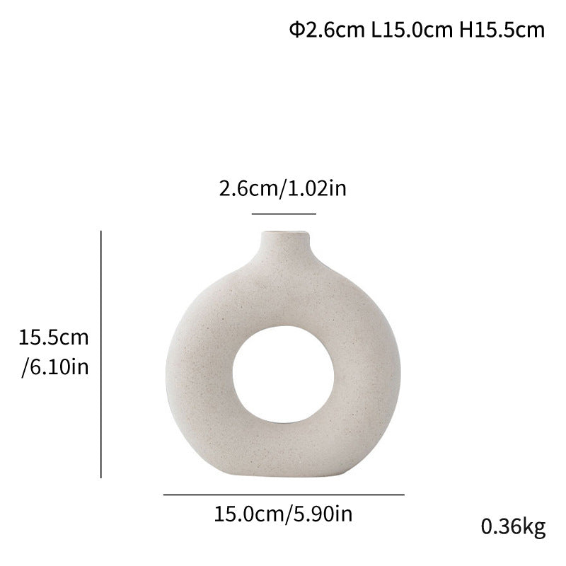 Unglazed spotted ceramic vase simple modern creative ornaments decoration eprolo