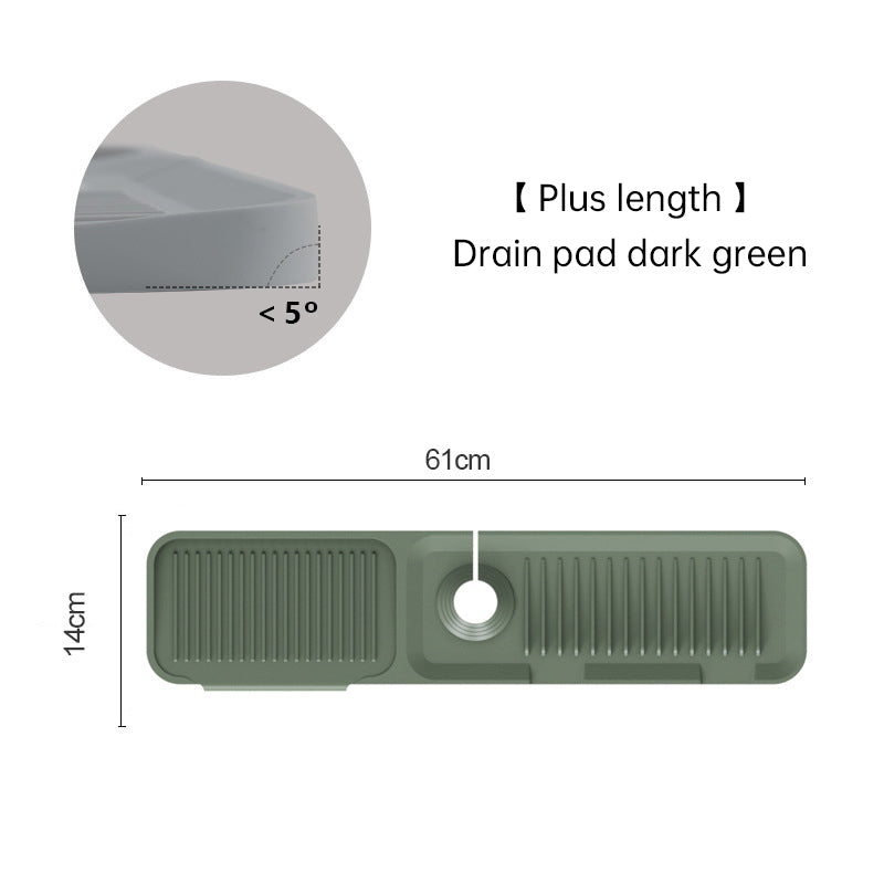 Silicone Drain Pad Faucet Drain Pad Kitchen Countertop Sink Drain Splash Proof Device eprolo