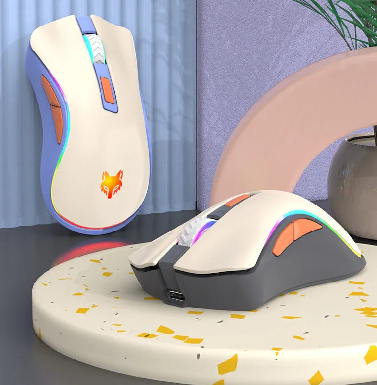 Wireless 2.4G Bluetooth dual-mode mouse rechargeable computer mute office gaming mouse - Shello's Creative Boutique