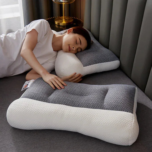 Japanese soybean fiber pillow reverse traction cervical vertebra repair pillow pillow pillow core neck protection pillow - Shello's Creative Boutique