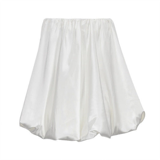 Pleated skirt slimming satin high waisted skirt with a stylish and stylish short skirt eprolo