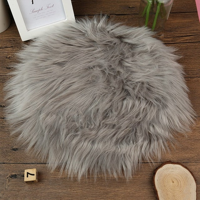 30*30CM Soft Artificial Sheepskin Rug Chair Cover Bedroom Mat Artificial Wool Warm Hairy Carpet Seat Textil Fur Area Rugs eprolo