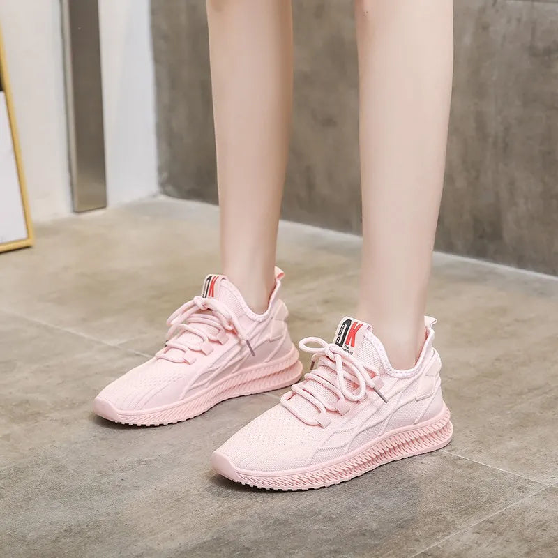 GLSR Women Yellow Sneakers Summer Breathable Mesh Women Shoes Casual Fashion Tenis Black Red Women's Vulcanized Shoes