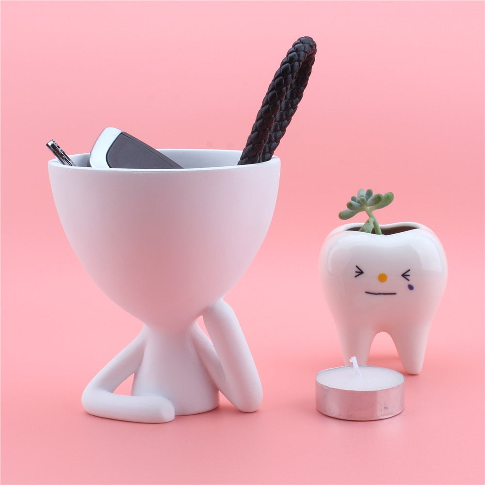 Cartoon cheek support abstract figurine desktop decoration creative home