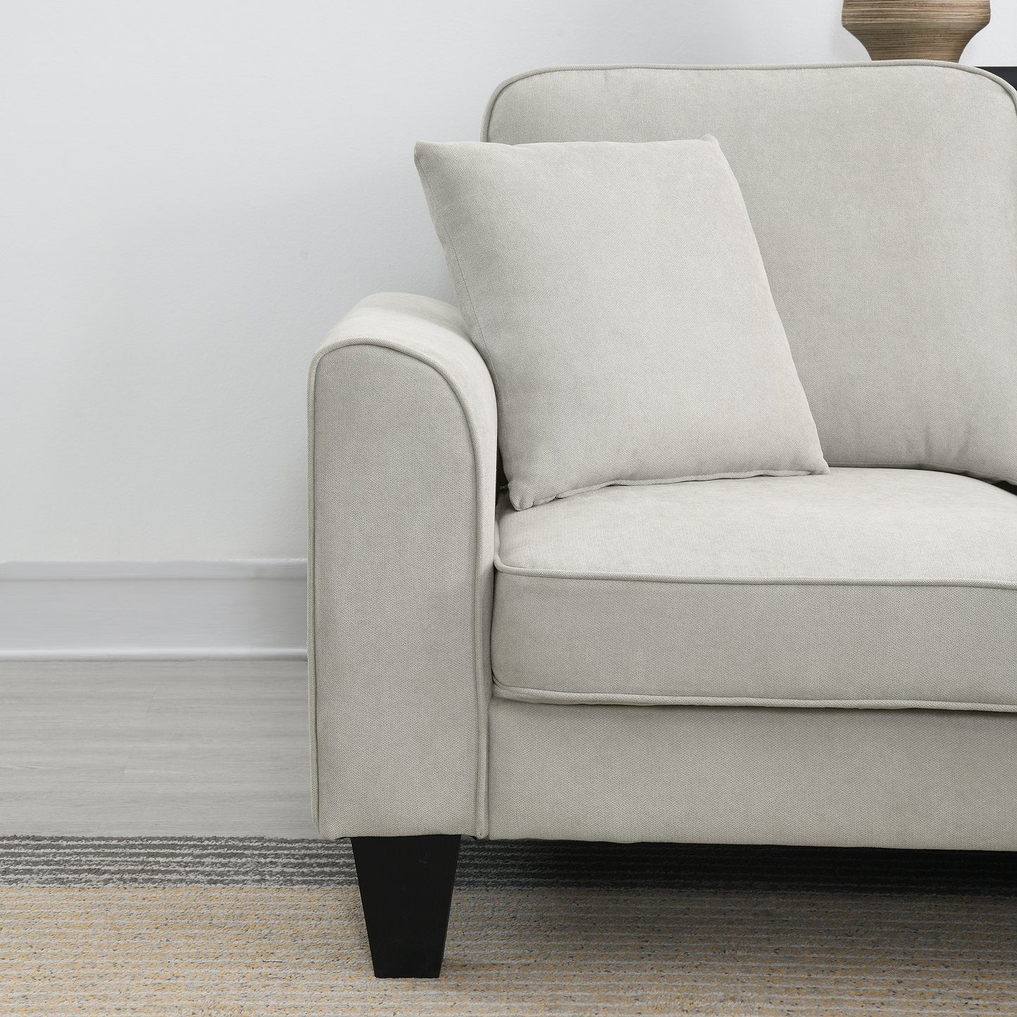 Modern U-Shape Sectional Sofa – 7-Seat Fabric Sofa Set with Pillows for Living Room, Apartment & Office