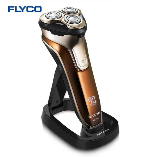 Flyco 3D floating head Rechargeable Portable body washable Electric Shaver Led Light Fast Charge - Shello's Creative Boutique