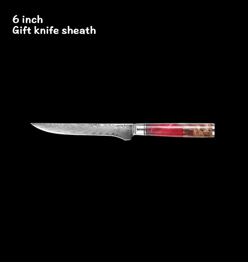 XUANFENG set of vg10 steel kitchen knife brocade machete chef knife bread knife blue resin and color wooden handle kitchen tools eprolo