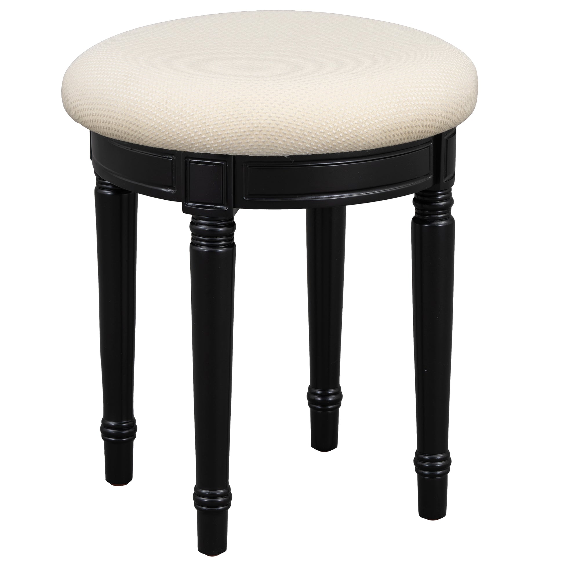 GO 43" Dressing Table Set with Mirrored Drawers and Stool, Tri-fold Mirror, Makeup Vanity Set for Bedroom, Black eprolo