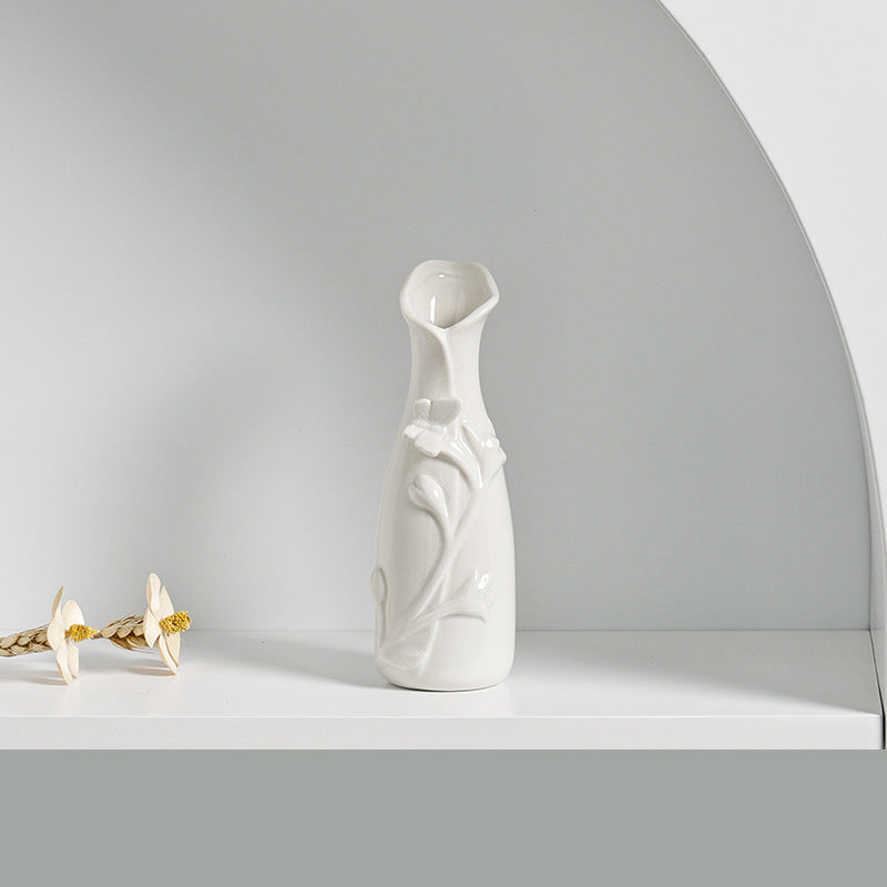 Aromatherapy Bottle Creative Home Mini Ceramic Vase Ornament Decoration Hydroponic Flower Arrangement Small Flower Butterfly eprolo