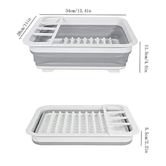 Foldable Dish Rack – Water Leakage Drain Bowl Tray for Kitchen Storage & Drying - Shello's Creative Boutique