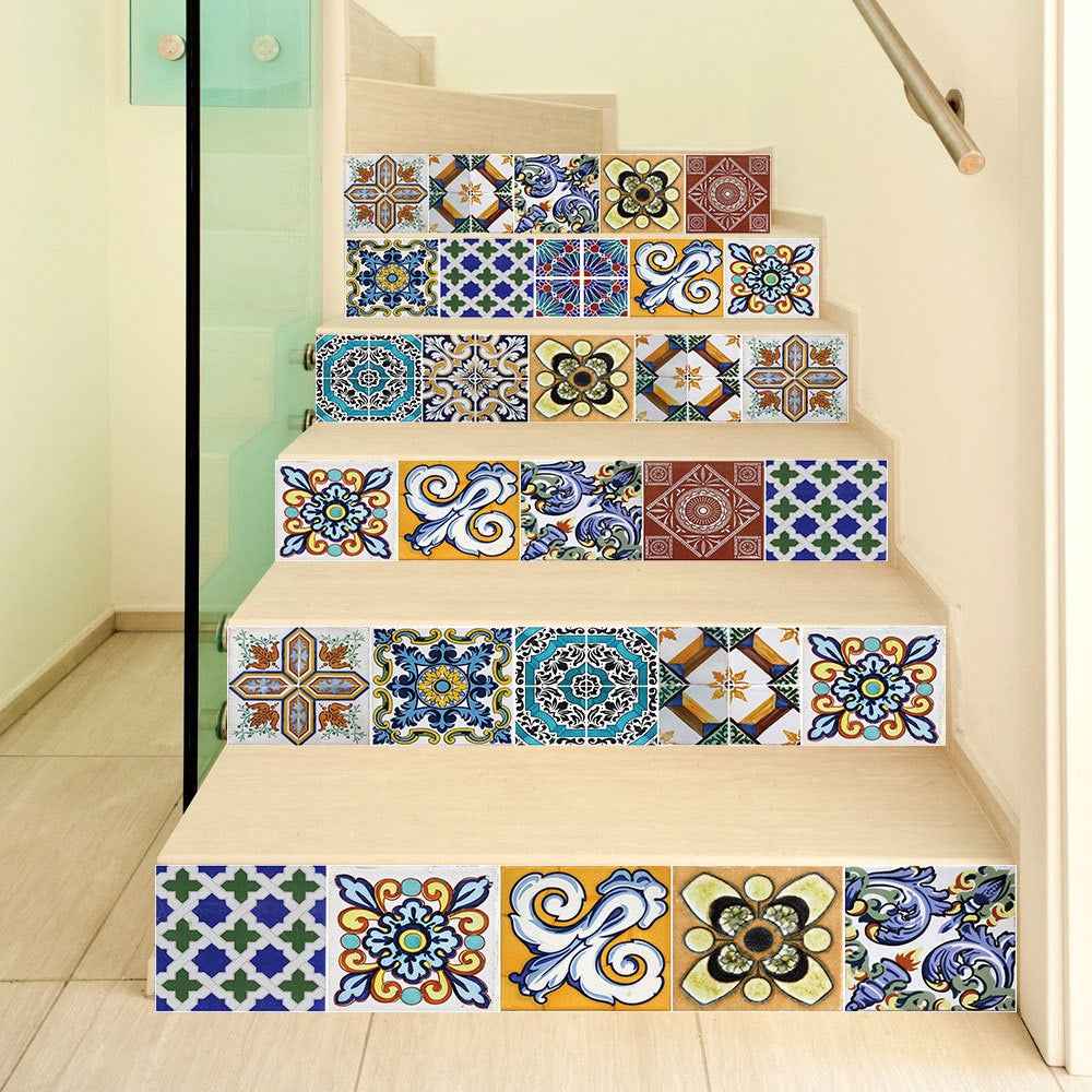 Self Adhesive Stair Stickers Waterproof PVC Wall Sticker DIY Decorative for Living Room