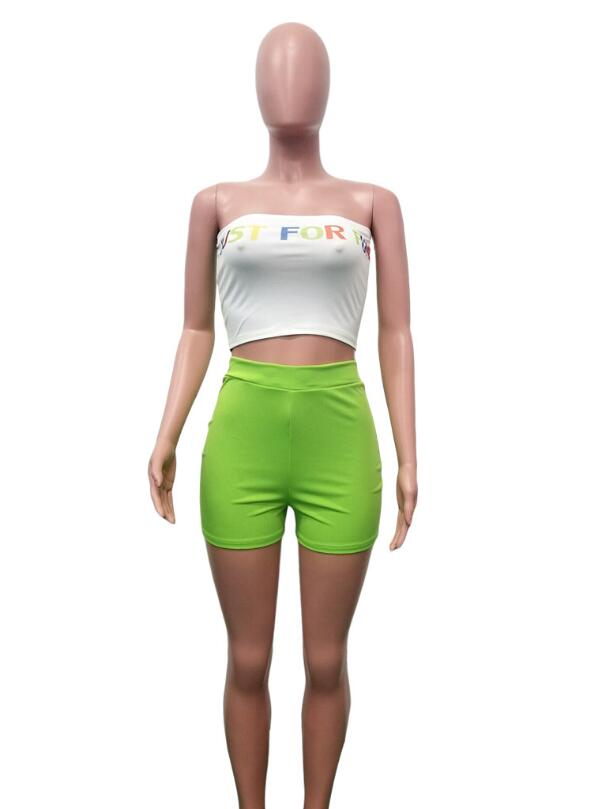 Sexy Crop Top And Shorts Two Piece Set Tracksuit Women Twotwinstyle 2 piece Sets eprolo