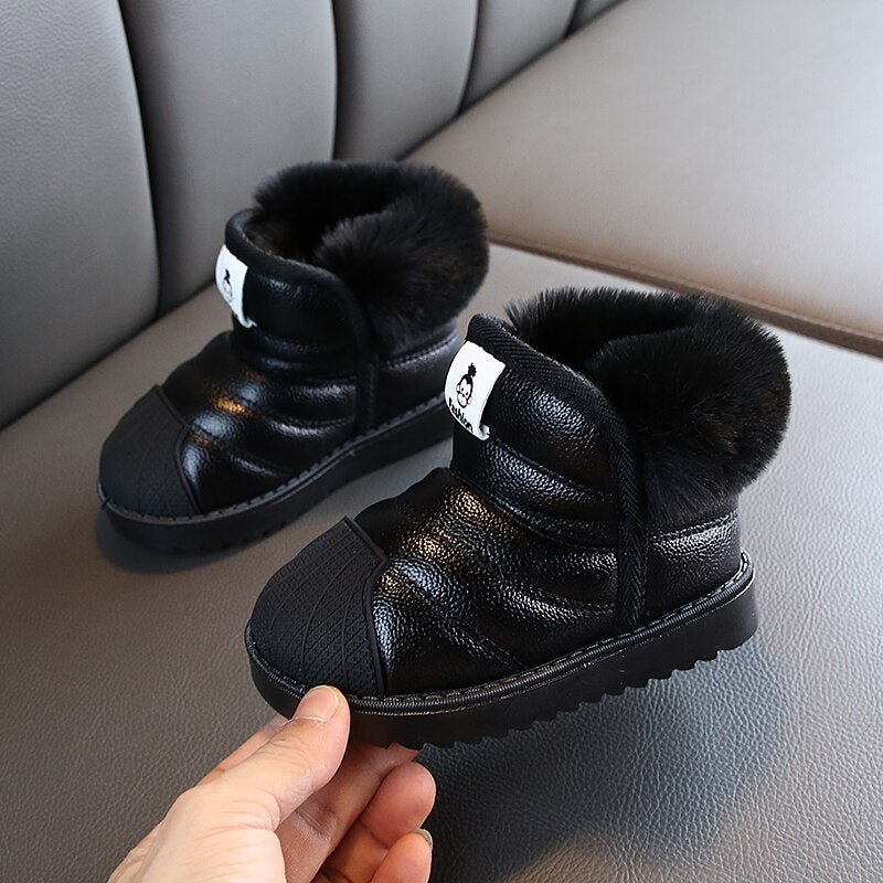 Winter Baby Girls Boys Snow Boots Warm Outdoor Children Boots Waterproof Non-slip Kids Plush Boots Infant Cotton Shoes eprolo