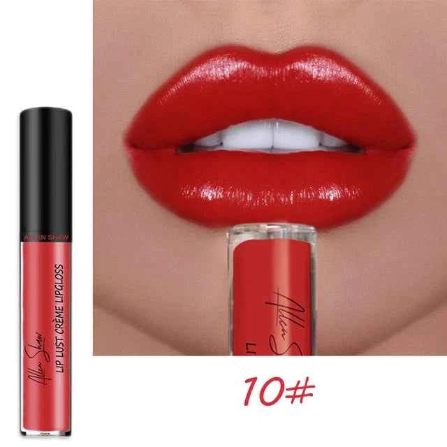 Nude Shiny Liquid Lip Gloss - Matte Glitter Shimmer Moisturizing Long-lasting Lipstick