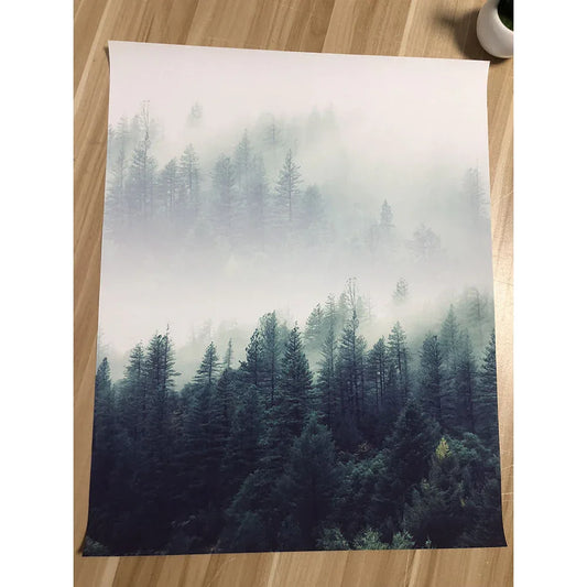 Nordic Decoration Forest Lanscape Wall Art Canvas Poster and Print Canvas Painting Decorative Picture for Living Room Home Decor - Shello's Creative Boutique