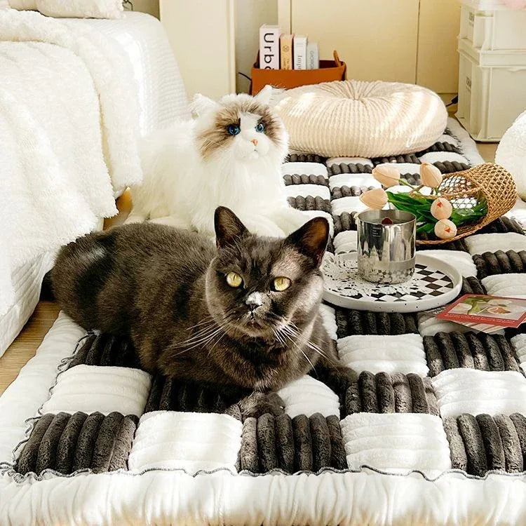 Autumn and winter plush bedside mat anti-skid chenille Mantou mat bedroom tatami sleeping carpet - Shello's Creative Boutique