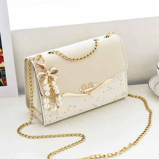 Korean Sequin Crossbody Bag for Women - Stylish Single Shoulder Mobile Wallet Bag