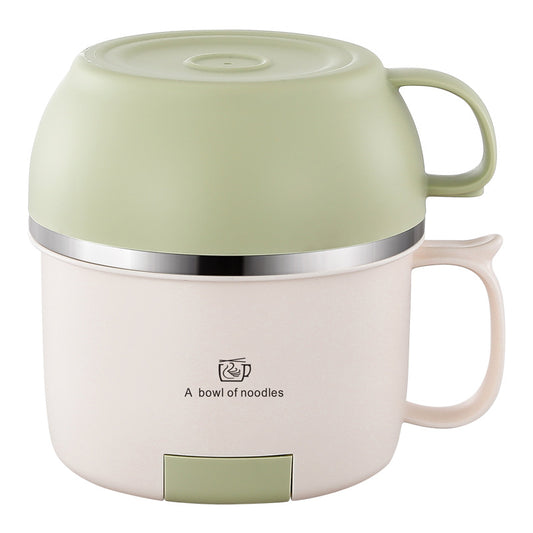 Anti-scalding 304 stainless steel lunch box instant noodle bowl with lid and handle lunch box eprolo