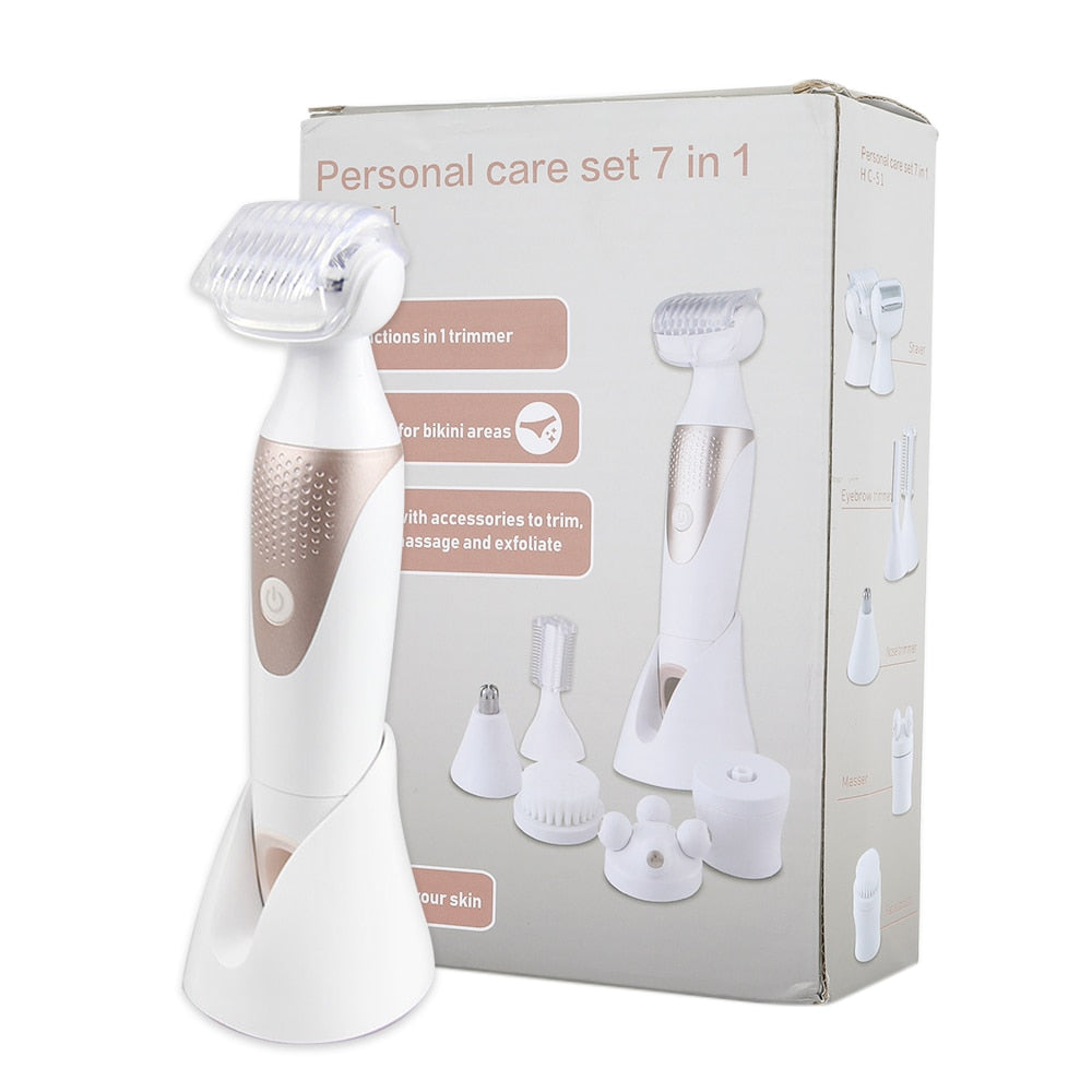 5-in-1 Waterproof Electric Shaver – Ultimate Hair Removal Kit for Women