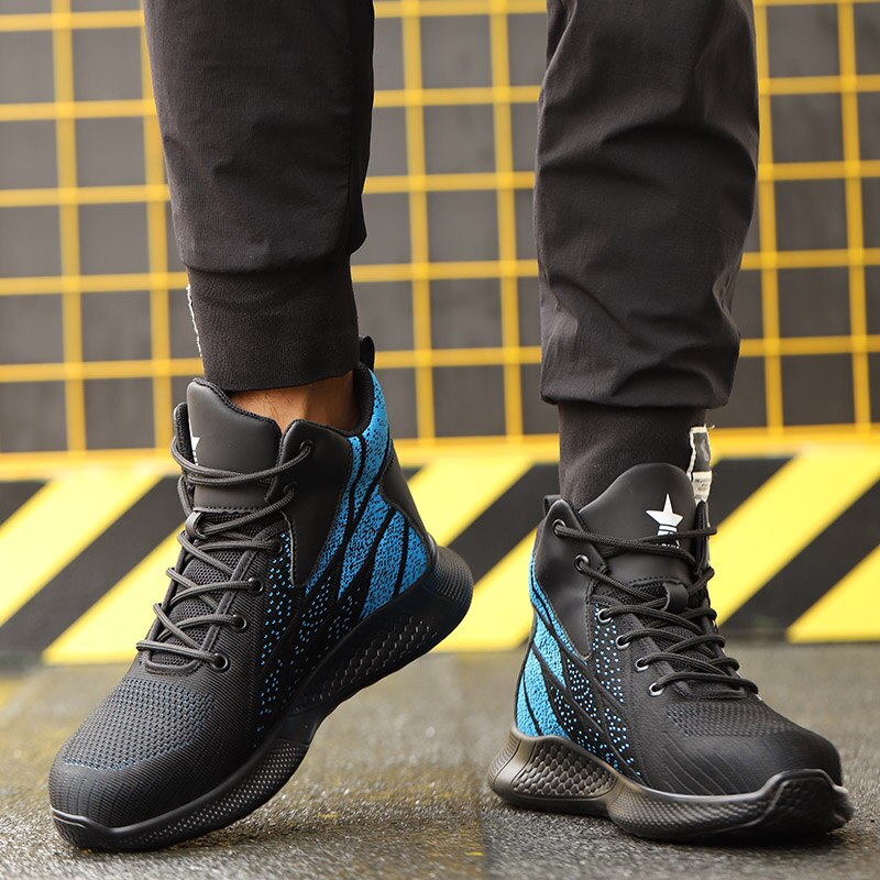 Work Boots Safety Steel Toe Shoes Men Breathable Sneakers Shoes eprolo