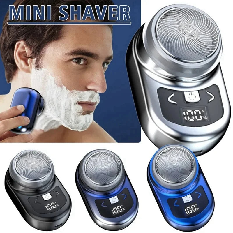 Portable Electric Shaver Pocket Shaving For Men Mini Beard Shaver LCD Power Display Rechargeable Travel Home Shaver Easy Install eprolo