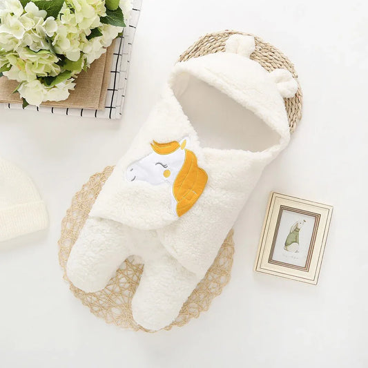 Baby's Clothing Set Cute Cartoon Warm Wrap Blanket Jumpsuit One-piece Suit - Shello's Creative Boutique
